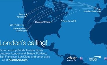 Alaska Airlines and British Airways Partner on London Flights