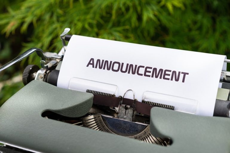 announcement image courtesy of Markus Winkler from Pixabay